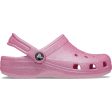 Crocs Pink Tweed Glitter Classic Glitter Clog For Cheap