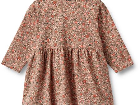 Wheat Rose Flower Meadow Jersey Kjole Sessa Cheap