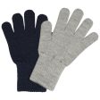 MELTON Mix lysegrå Mel Blue Comfy handsker 2-pak Online now