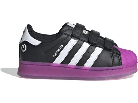 adidas Originals Core Black Purbur Cloud White Superstar Led Lights Cf C Sneakers Hot on Sale