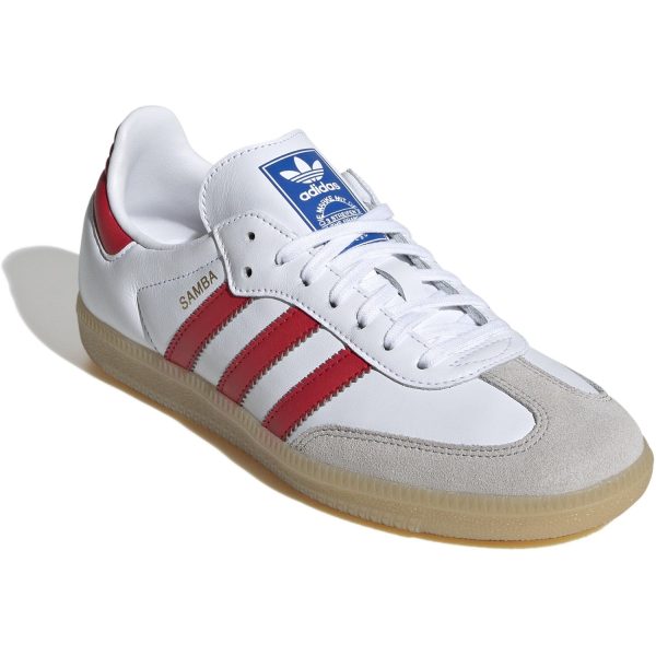 adidas Originals Cloud White Collegiate Red Gum Samba Og J Sneakers Online