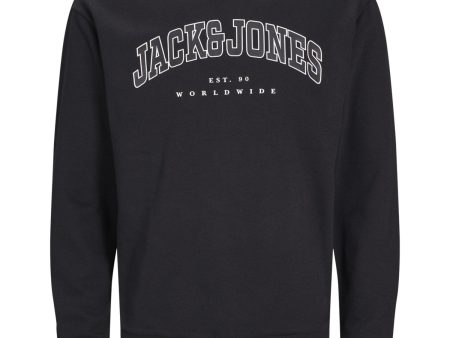 Jack & Jones Junior Black caleb Varsity Sweatshirt Fashion