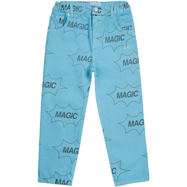 Bobo Choses Light Blue It S Magic All Over Denim Baggy Bukser Sale