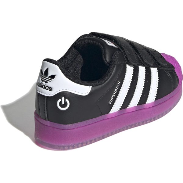 adidas Originals Core Black Purbur Cloud White Superstar Led Lights Cf C Sneakers Hot on Sale