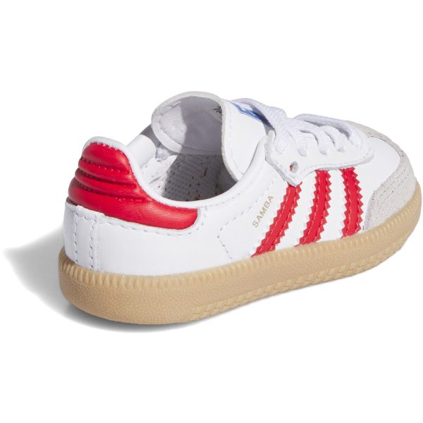 adidas Originals Cloud White Collegiate Red Gum Samba Og El I Sneakers Hot on Sale