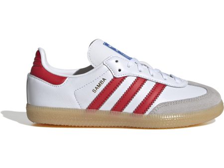 adidas Originals Cloud White Collegred Gum3 Samba Og C Sneakers For Discount