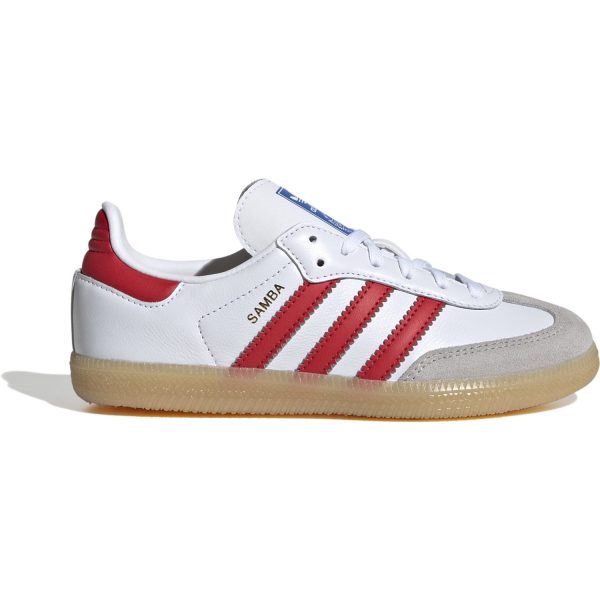 adidas Originals Cloud White Collegred Gum3 Samba Og C Sneakers For Discount