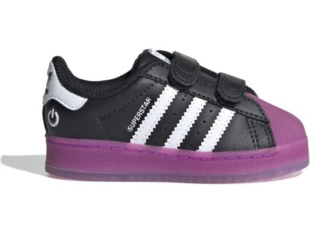 adidas Originals Core Black   Purple Burst   Cloud White Superstar Led Lights Cf I Sneakers For Sale