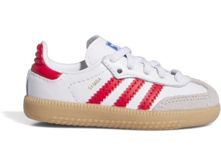 adidas Originals Cloud White Collegiate Red Gum Samba Og El I Sneakers Hot on Sale