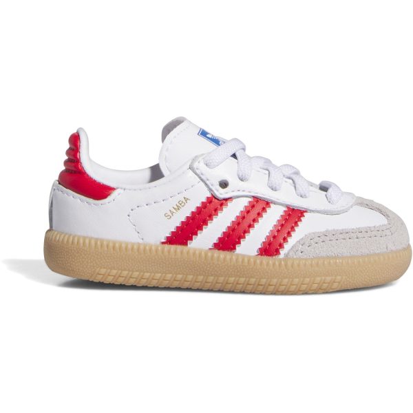 adidas Originals Cloud White Collegiate Red Gum Samba Og El I Sneakers Hot on Sale