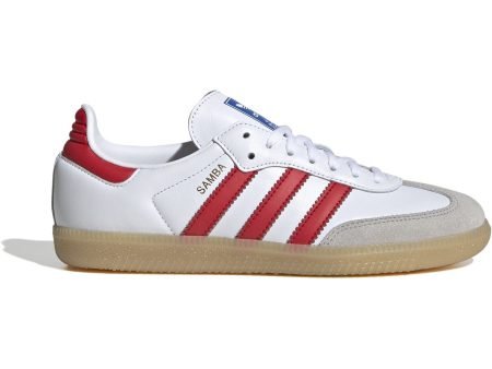 adidas Originals Cloud White Collegiate Red Gum Samba Og J Sneakers Online