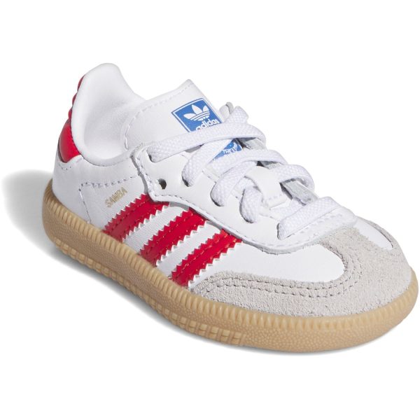 adidas Originals Cloud White Collegiate Red Gum Samba Og El I Sneakers Hot on Sale