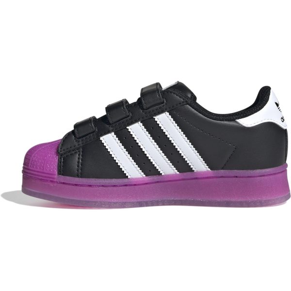 adidas Originals Core Black Purbur Cloud White Superstar Led Lights Cf C Sneakers Hot on Sale