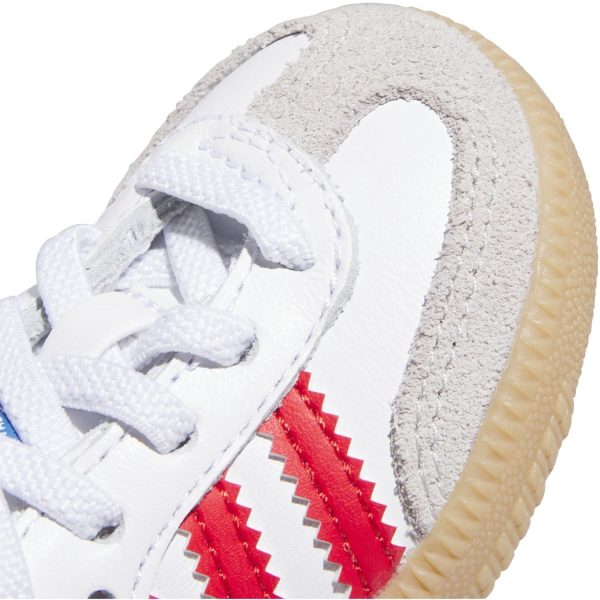 adidas Originals Cloud White Collegiate Red Gum Samba Og El I Sneakers Hot on Sale