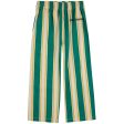 Bobo Choses Dark Green Stripes Straight Bukser Hot on Sale