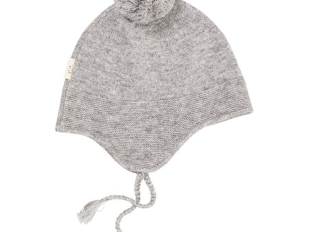 COPENHAGEN COLORS Grå Mel Cashmere Baby Bonnet Hue Online Hot Sale